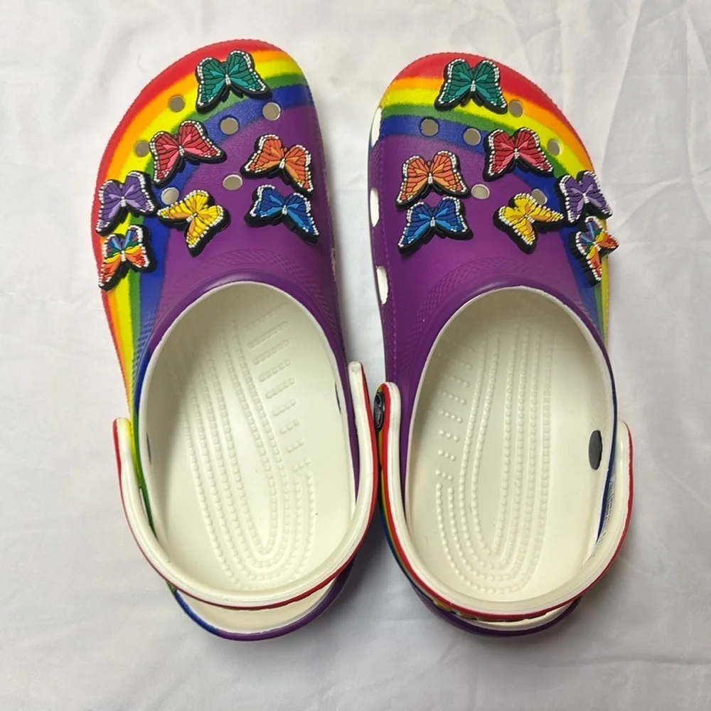 Colorful Butterfly Crocs - Picture 1 of 5